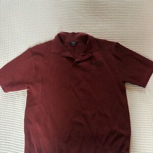 Malbon Golf Maroon Polo Shirt
